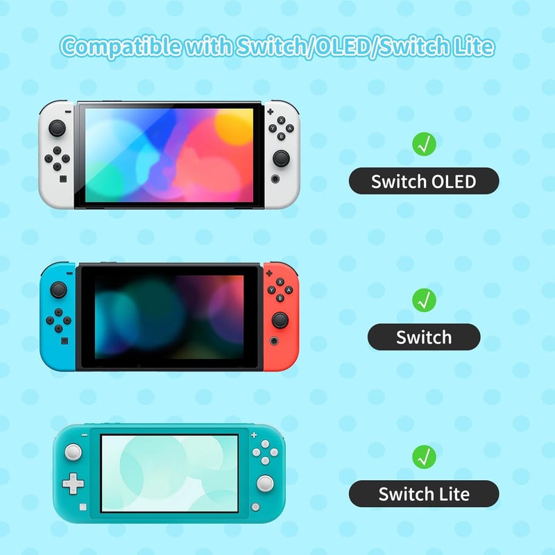 Kuitmor Cute Silicone Joystick Thumb Grip Caps,Joy Con Cover Compatible with Switch/OLED/Switch Lite,4PCS - Fish - Image 2